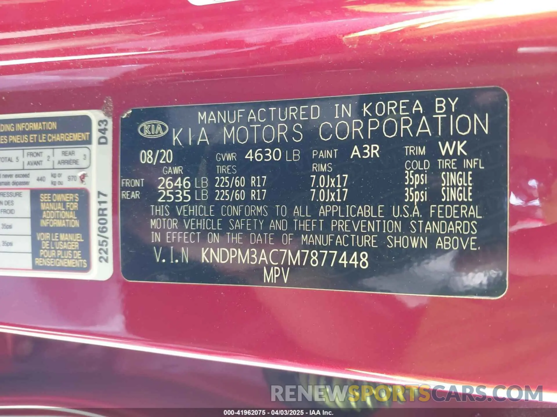 9 Photograph of a damaged car KNDPM3AC7M7877448 KIA SPORTAGE 2021