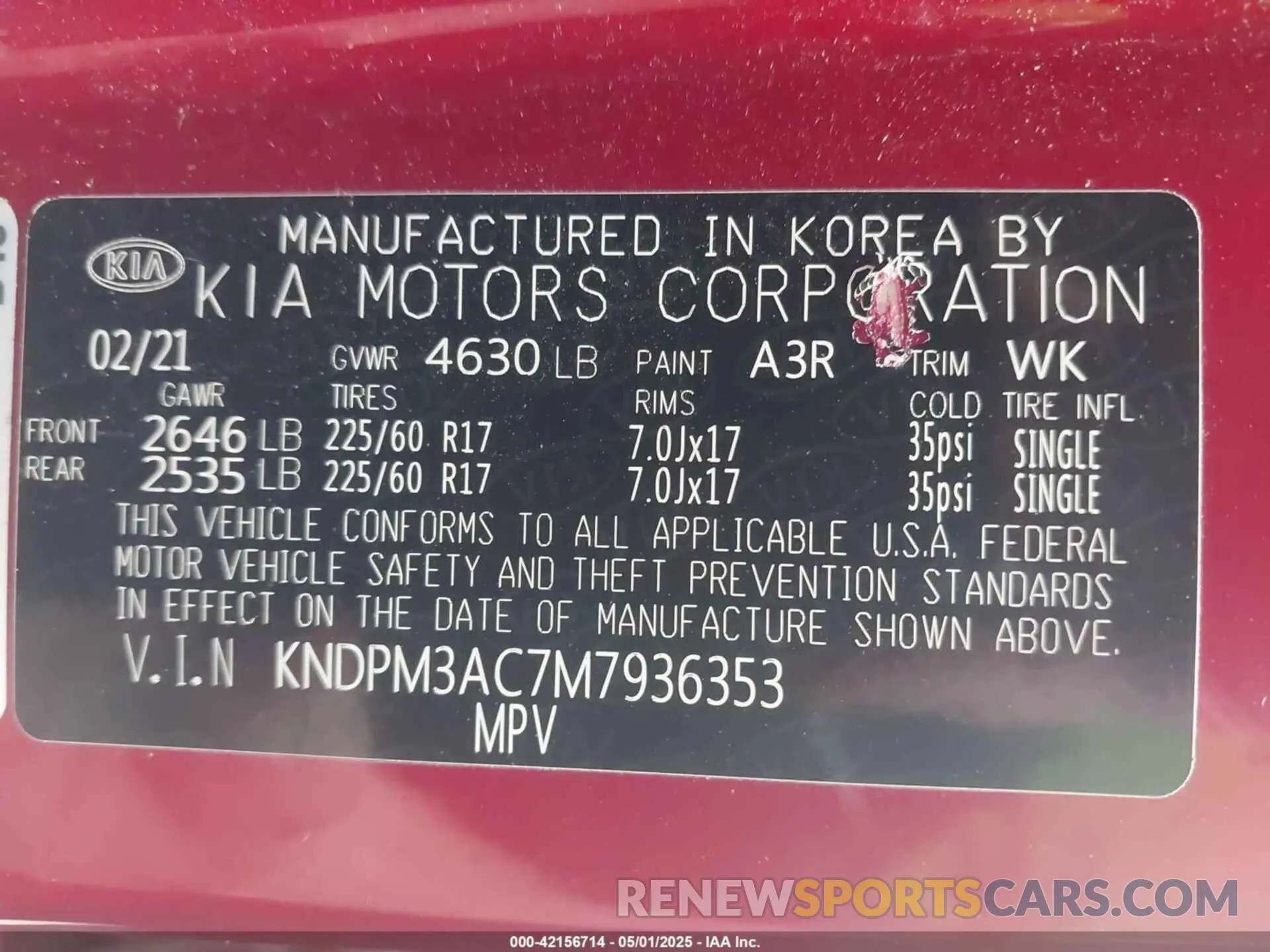 9 Photograph of a damaged car KNDPM3AC7M7936353 KIA SPORTAGE 2021