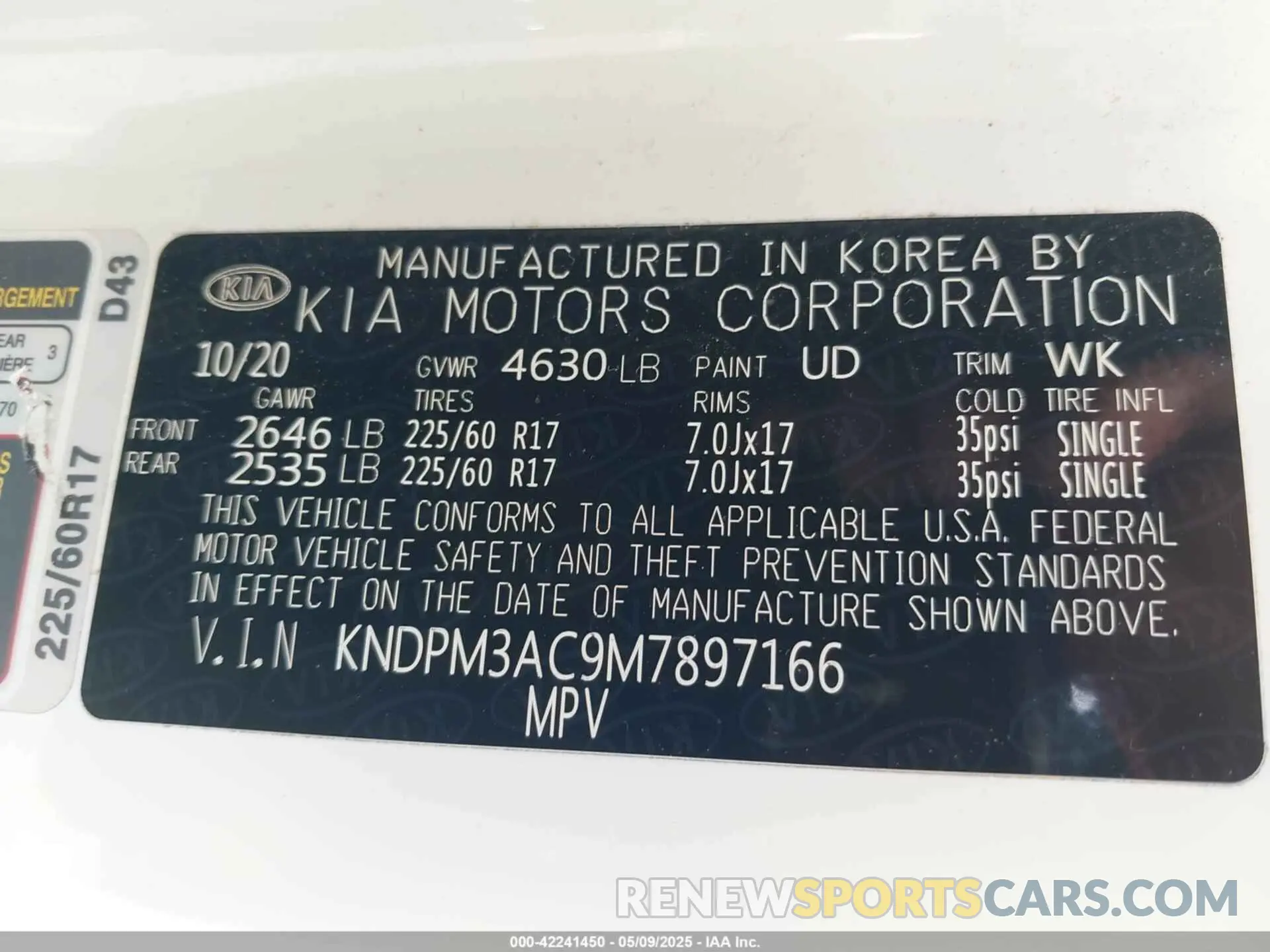 9 Photograph of a damaged car KNDPM3AC9M7897166 KIA SPORTAGE 2021