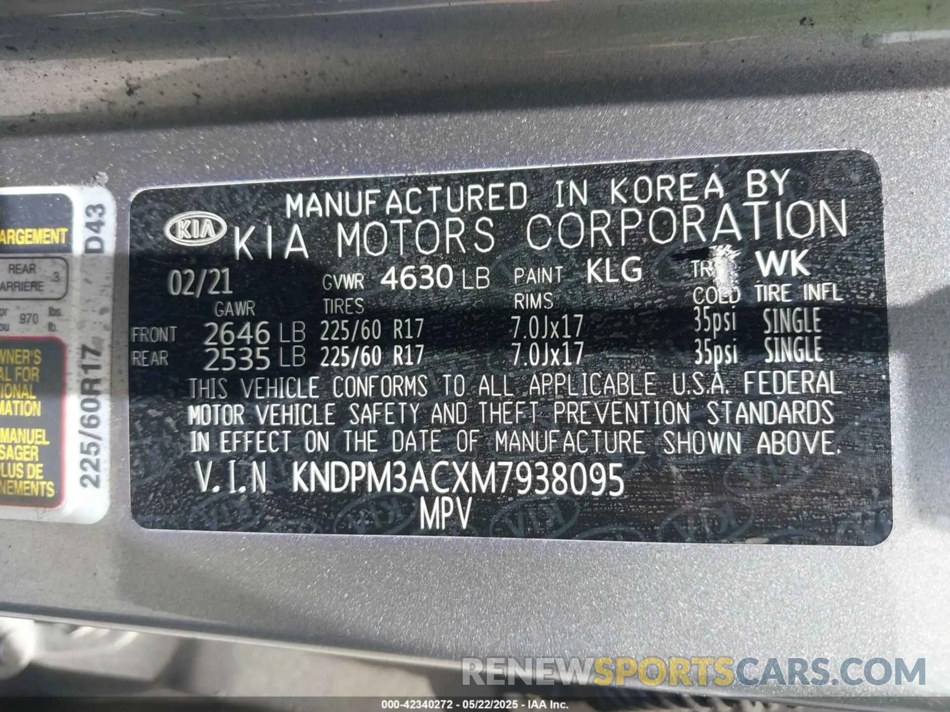 9 Photograph of a damaged car KNDPM3ACXM7938095 KIA SPORTAGE 2021