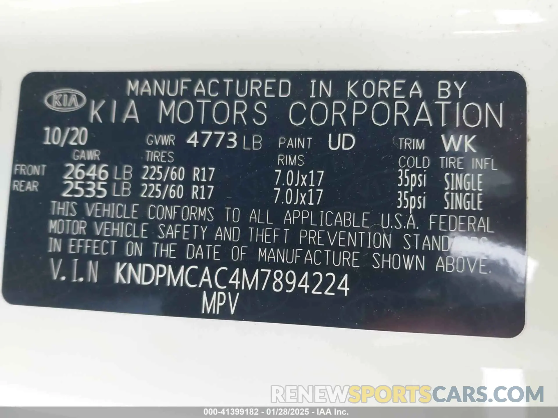 9 Photograph of a damaged car KNDPMCAC4M7894224 KIA SPORTAGE 2021