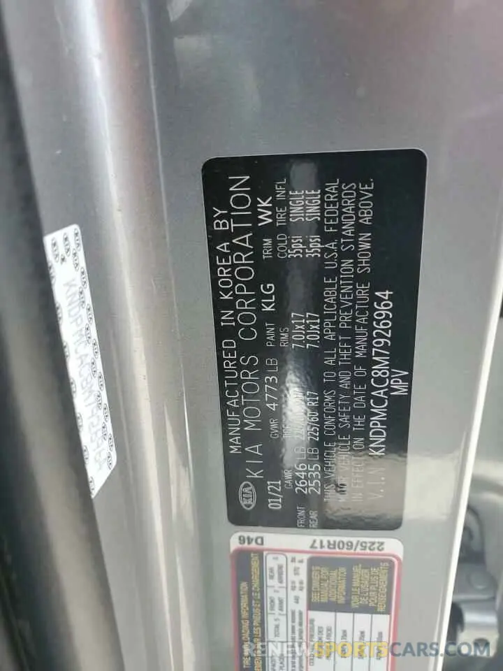 14 Photograph of a damaged car KNDPMCAC8M7926964 KIA SPORTAGE 2021