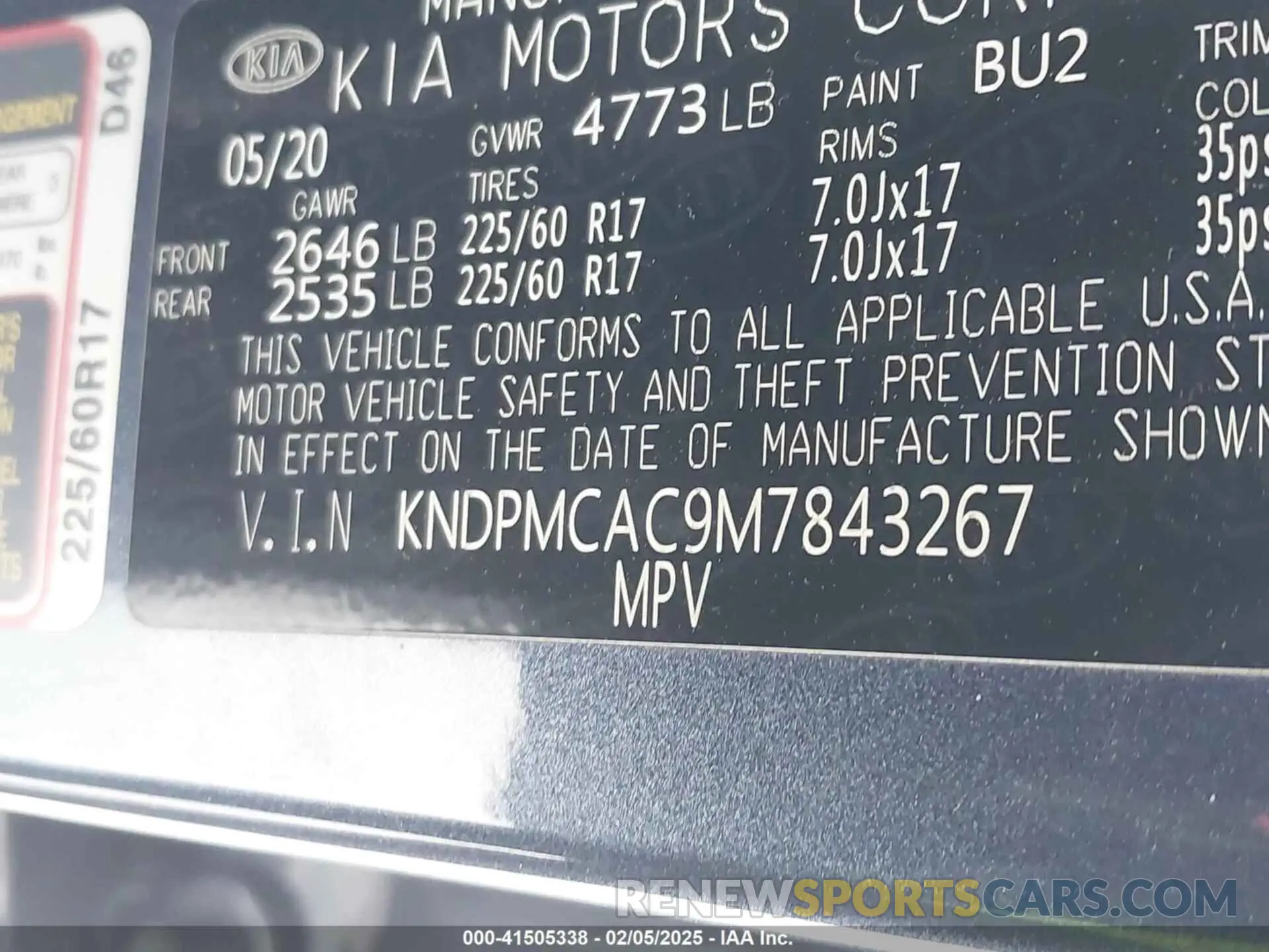 9 Photograph of a damaged car KNDPMCAC9M7843267 KIA SPORTAGE 2021
