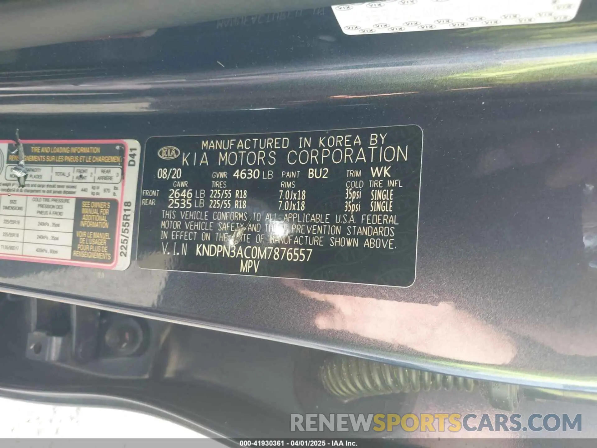 9 Photograph of a damaged car KNDPN3AC0M7876557 KIA SPORTAGE 2021