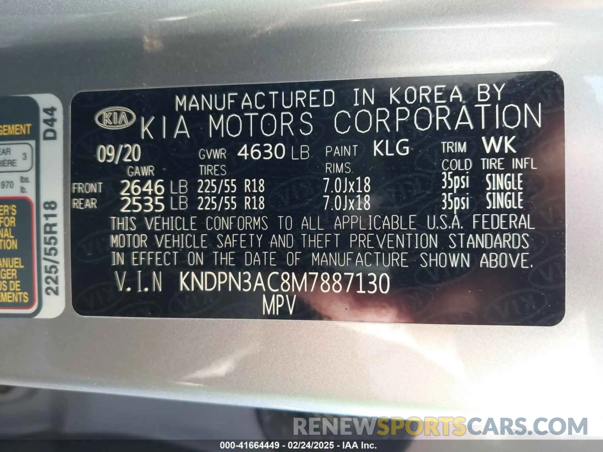 9 Photograph of a damaged car KNDPN3AC8M7887130 KIA SPORTAGE 2021
