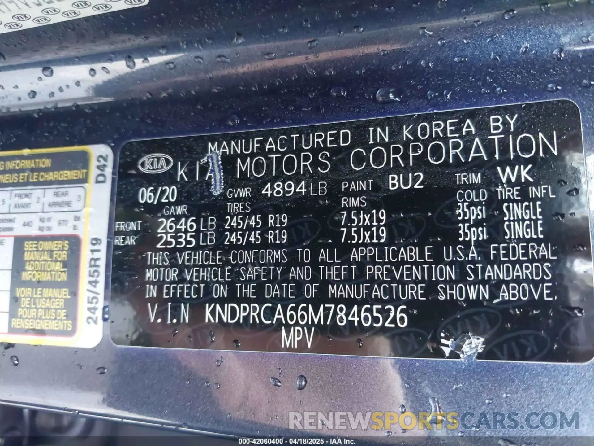 9 Photograph of a damaged car KNDPRCA66M7846526 KIA SPORTAGE 2021