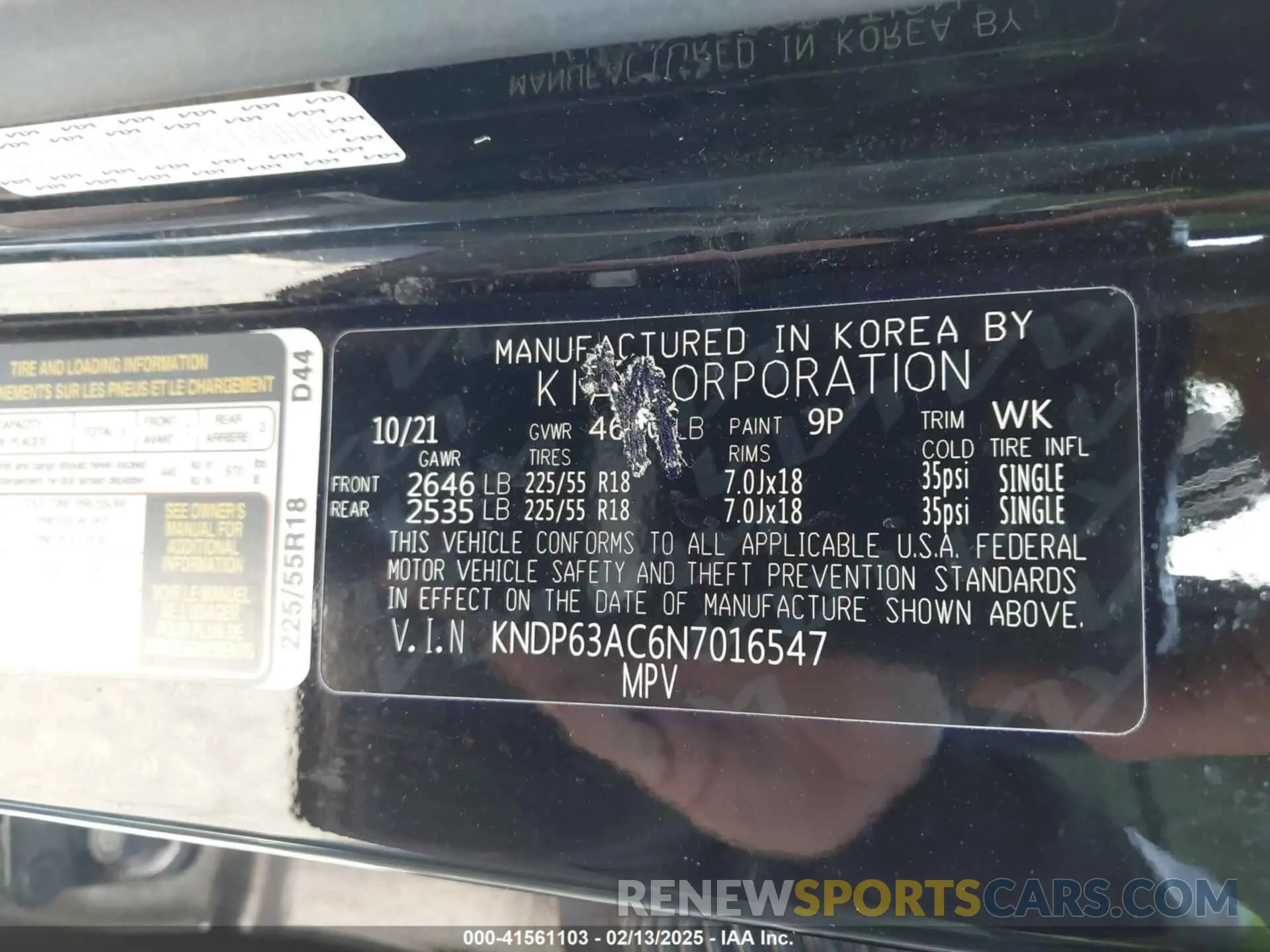 9 Photograph of a damaged car KNDP63AC6N7016547 KIA SPORTAGE 2022