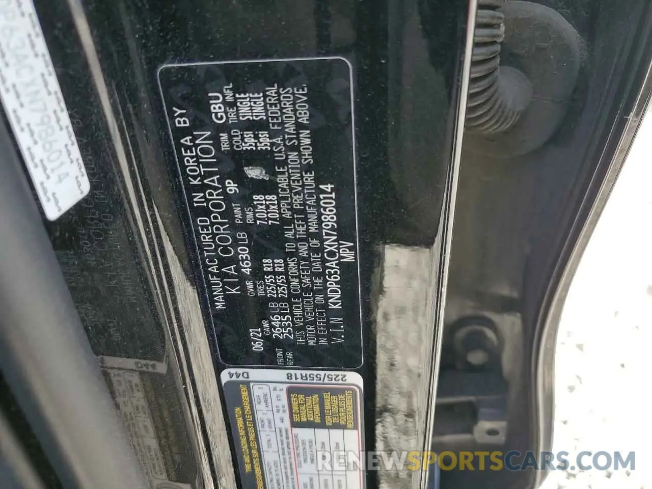 15 Photograph of a damaged car KNDP63ACXN7986014 KIA SPORTAGE 2022