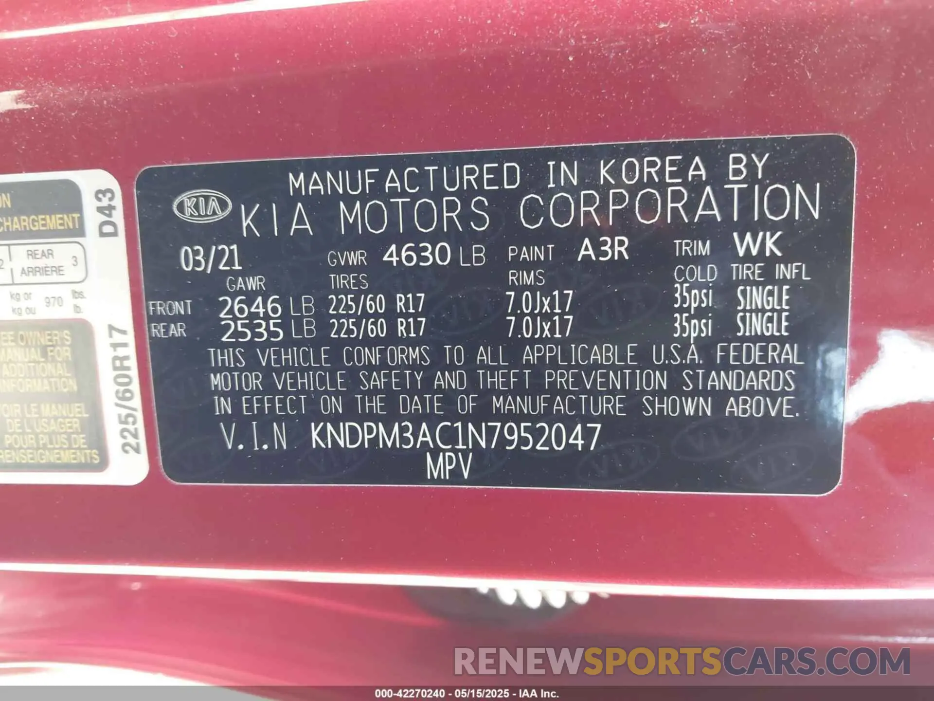 9 Photograph of a damaged car KNDPM3AC1N7952047 KIA SPORTAGE 2022