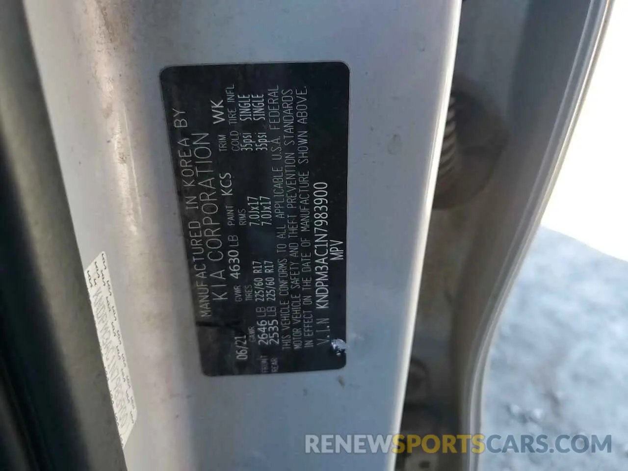 13 Photograph of a damaged car KNDPM3AC1N7983900 KIA SPORTAGE 2022