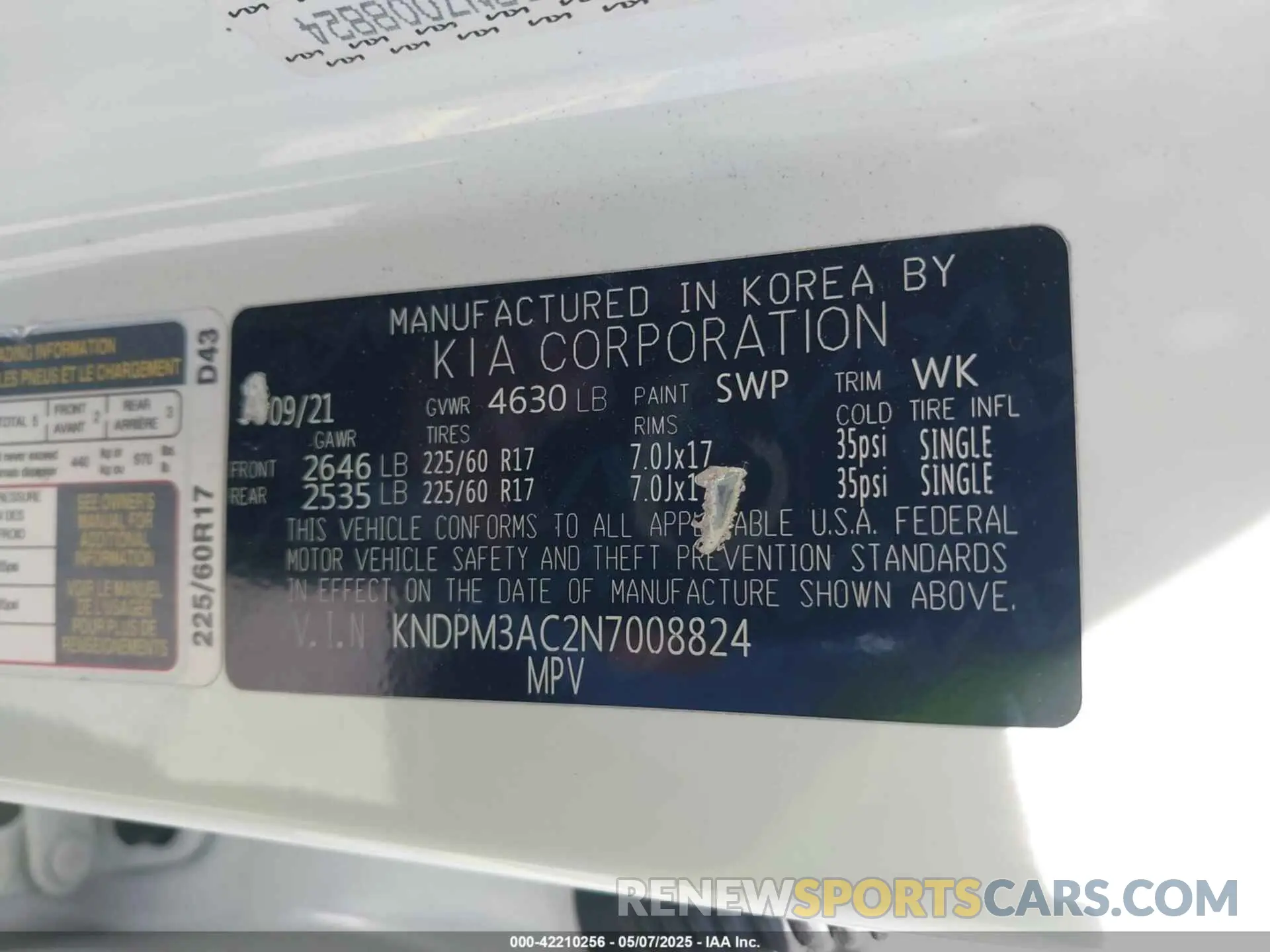 9 Photograph of a damaged car KNDPM3AC2N7008824 KIA SPORTAGE 2022