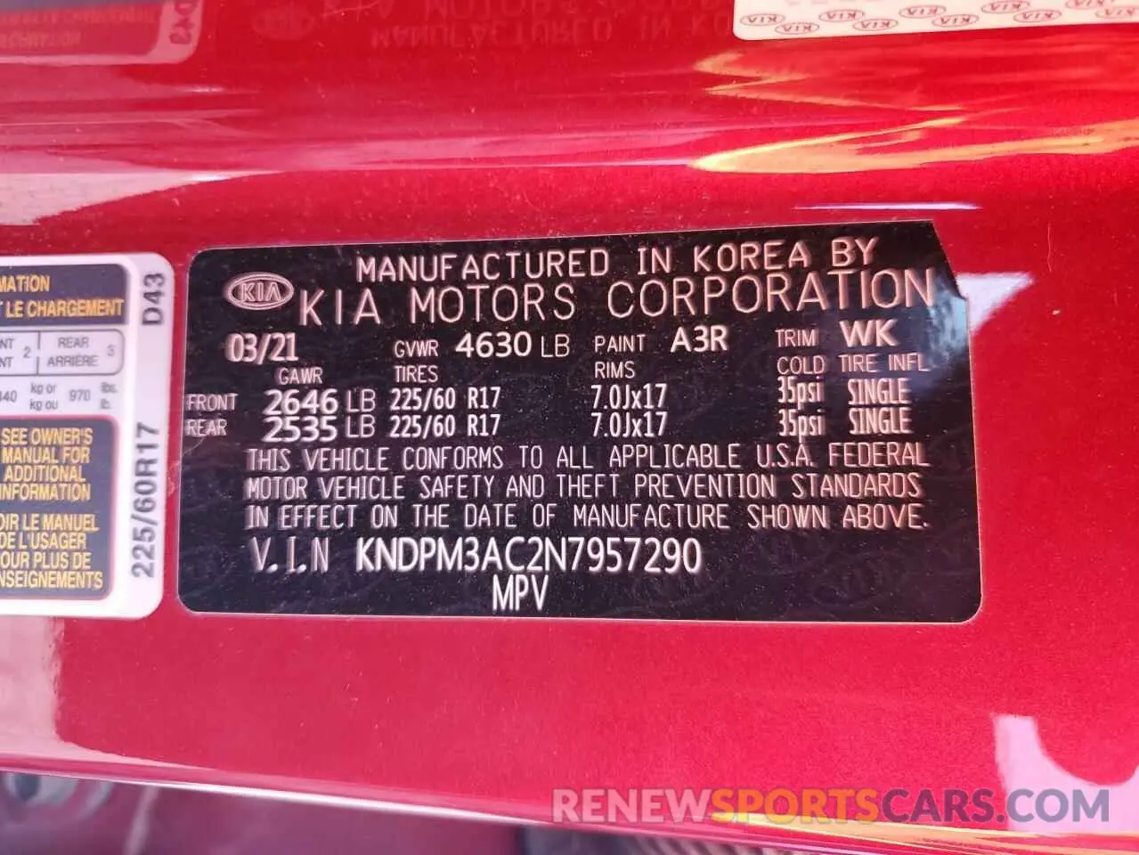 14 Photograph of a damaged car KNDPM3AC2N7957290 KIA SPORTAGE 2022