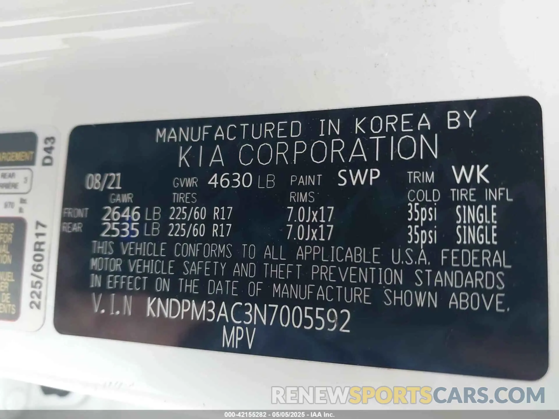 9 Photograph of a damaged car KNDPM3AC3N7005592 KIA SPORTAGE 2022