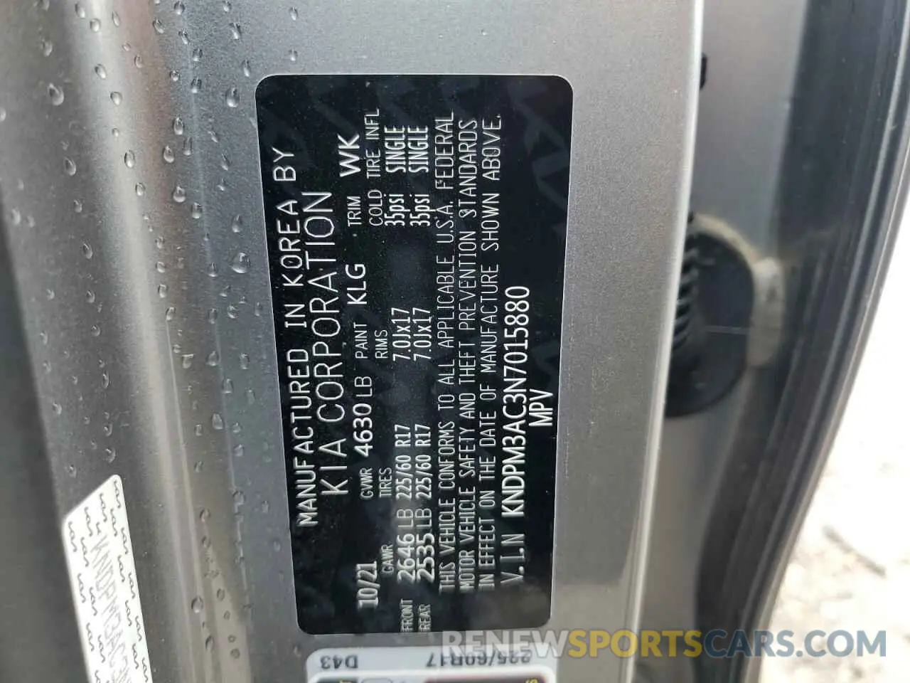 12 Photograph of a damaged car KNDPM3AC3N7015880 KIA SPORTAGE 2022