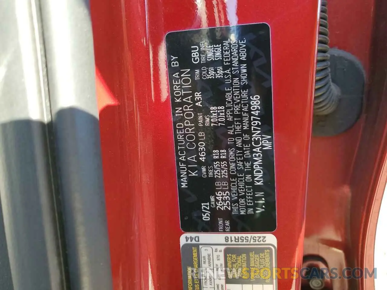 13 Photograph of a damaged car KNDPM3AC3N7974986 KIA SPORTAGE 2022