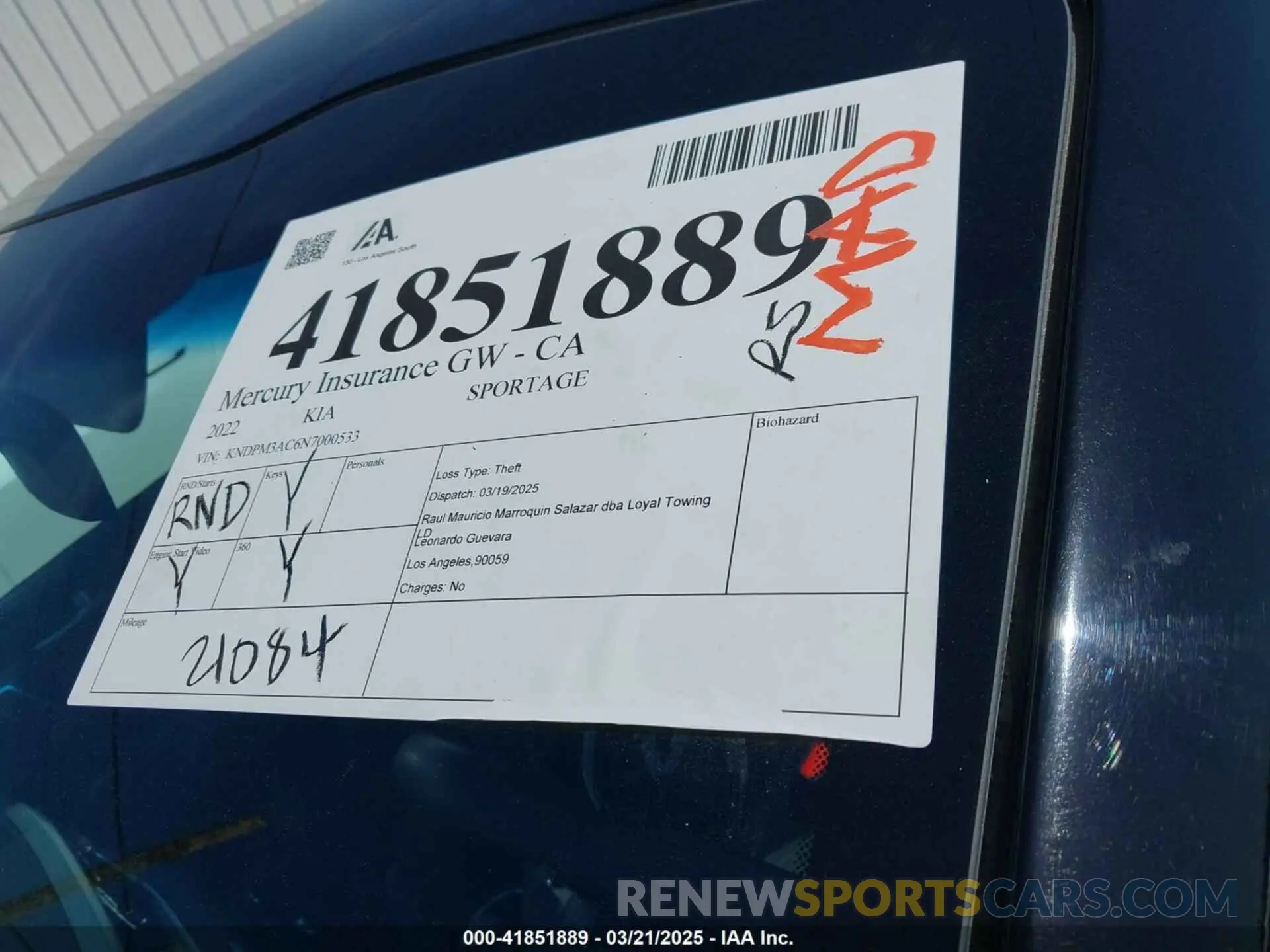 17 Photograph of a damaged car KNDPM3AC6N7000533 KIA SPORTAGE 2022