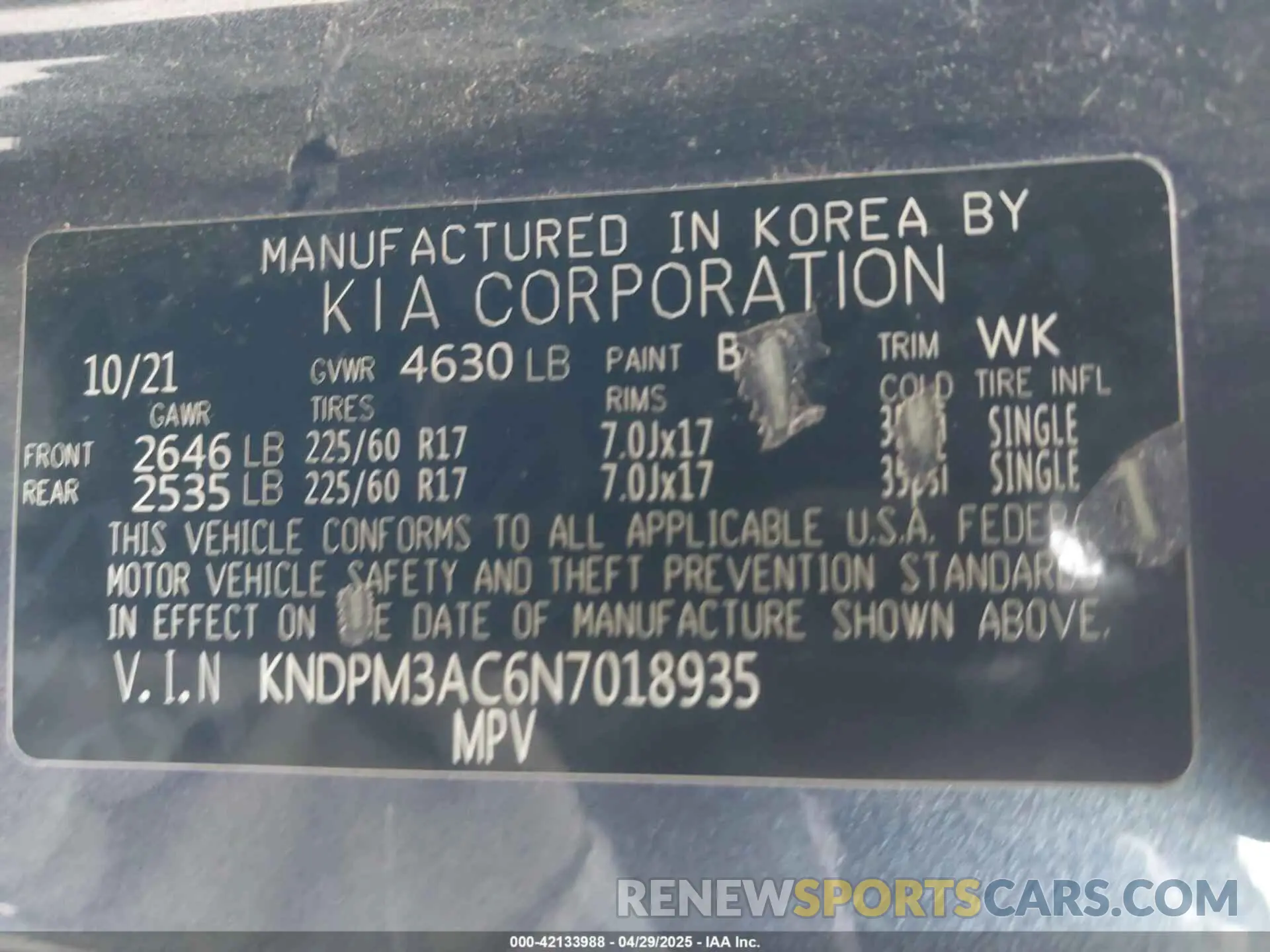 9 Photograph of a damaged car KNDPM3AC6N7018935 KIA SPORTAGE 2022