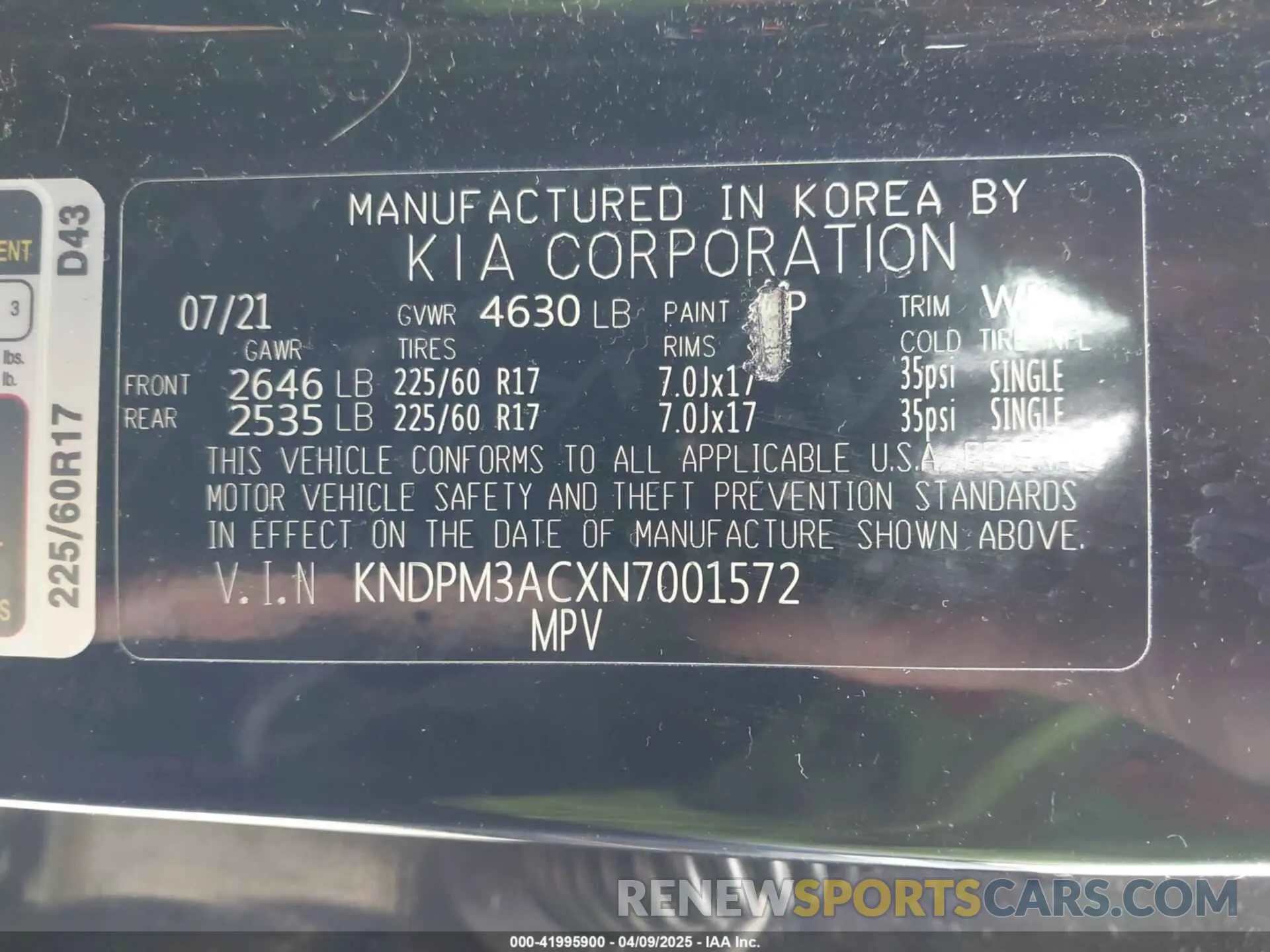 9 Photograph of a damaged car KNDPM3ACXN7001572 KIA SPORTAGE 2022