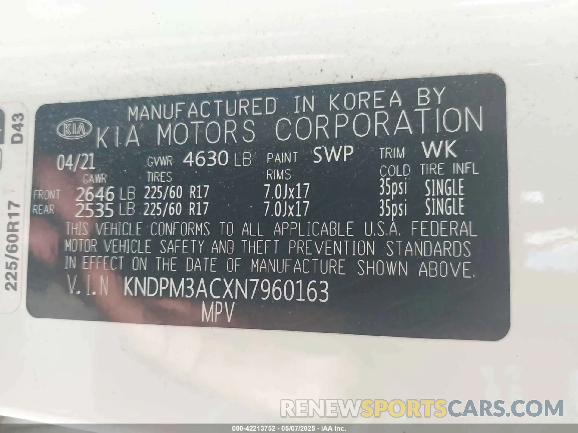 9 Photograph of a damaged car KNDPM3ACXN7960163 KIA SPORTAGE 2022