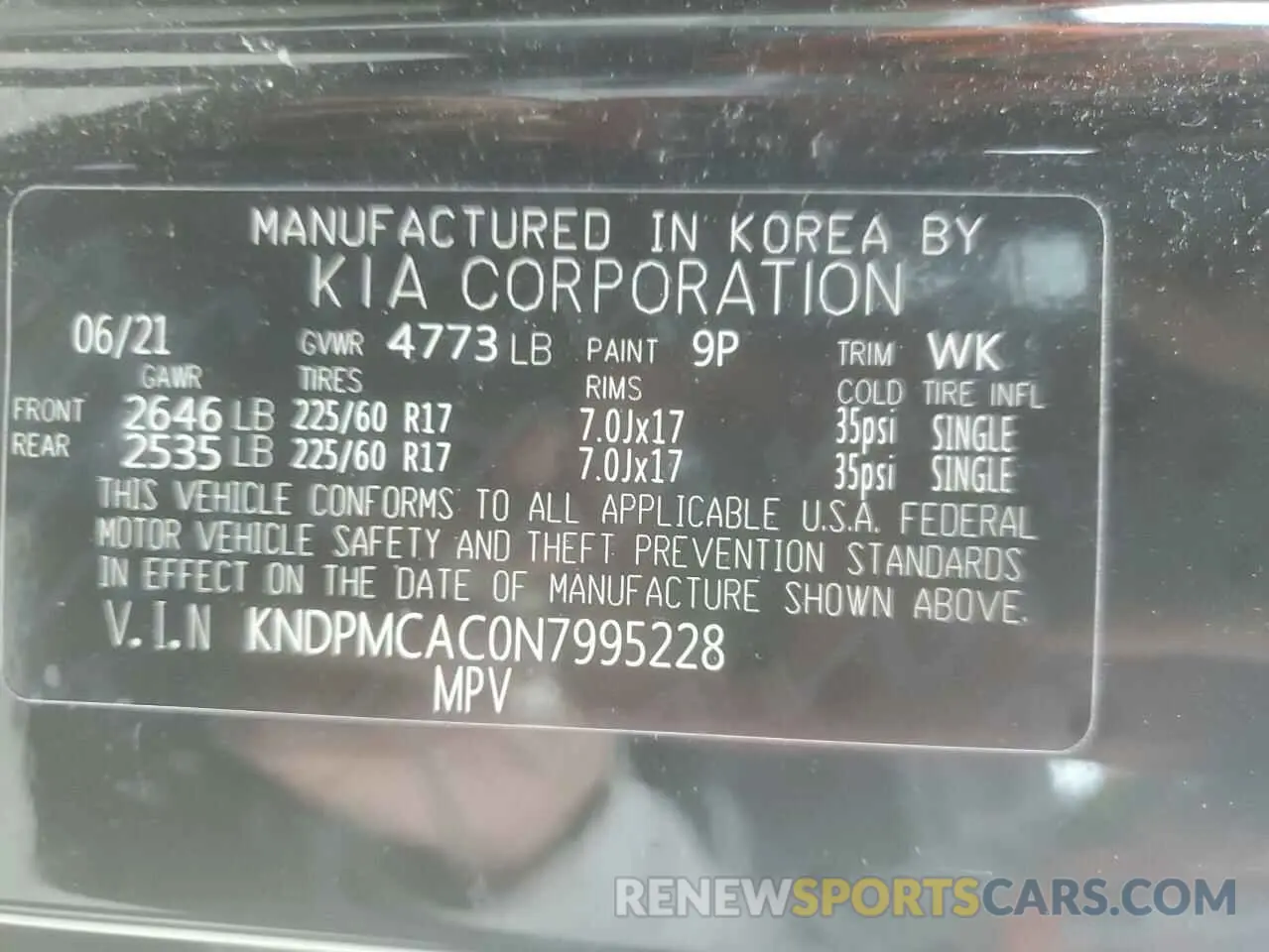 13 Photograph of a damaged car KNDPMCAC0N7995228 KIA SPORTAGE 2022