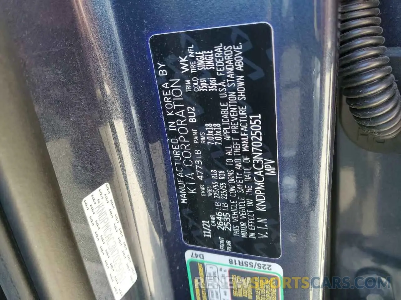 13 Photograph of a damaged car KNDPMCAC3N7025051 KIA SPORTAGE 2022