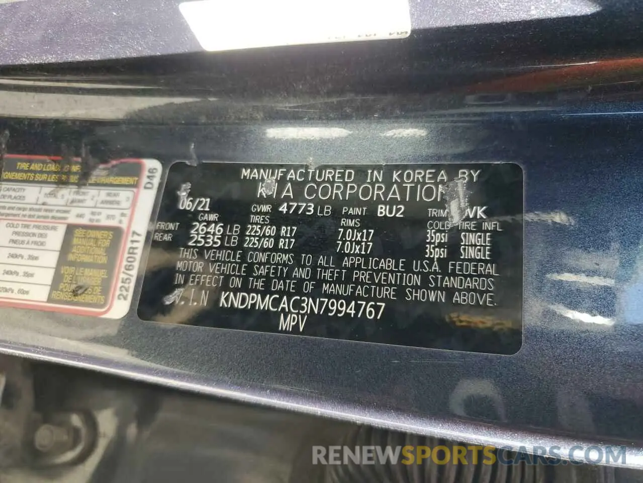 13 Photograph of a damaged car KNDPMCAC3N7994767 KIA SPORTAGE 2022