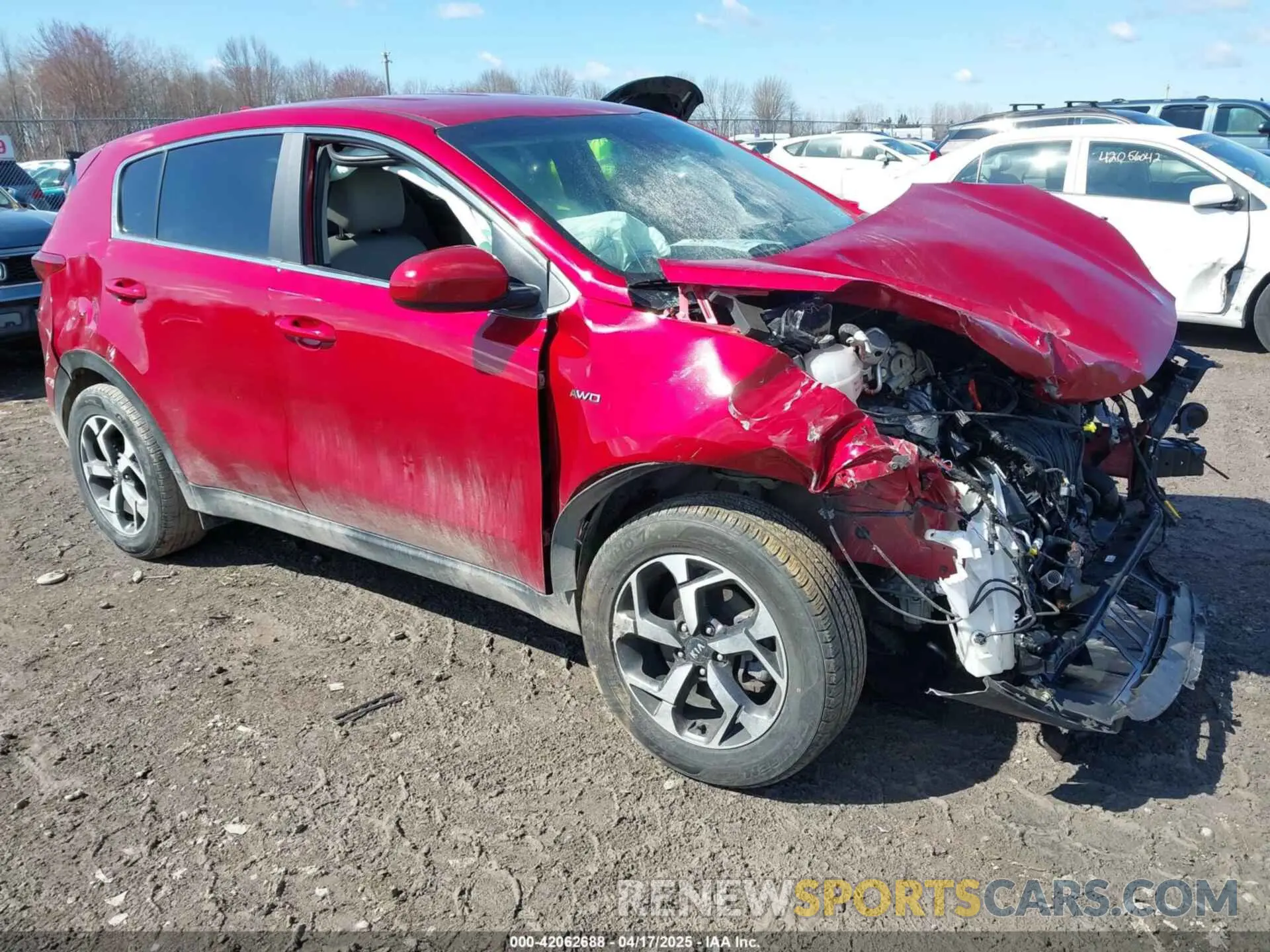 1 Photograph of a damaged car KNDPMCAC9N7010389 KIA SPORTAGE 2022
