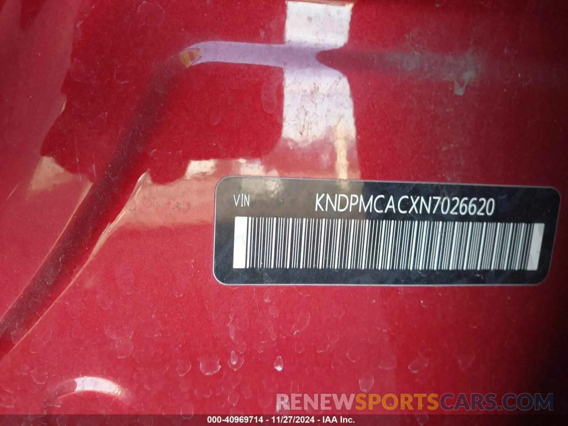 9 Photograph of a damaged car KNDPMCACXN7026620 KIA SPORTAGE 2022