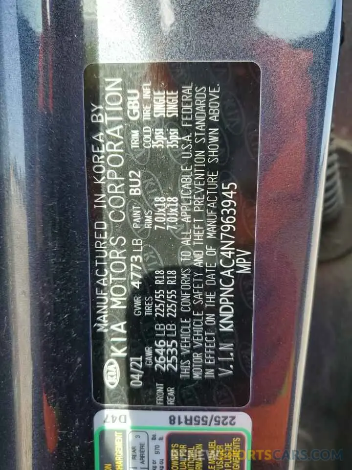 13 Photograph of a damaged car KNDPNCAC4N7963945 KIA SPORTAGE 2022