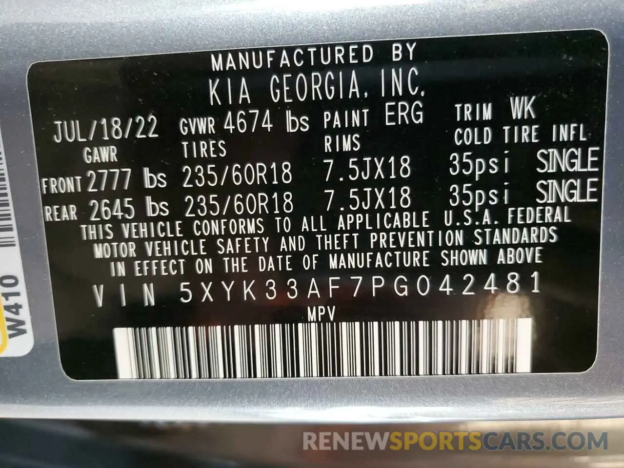 12 Photograph of a damaged car 5XYK33AF7PG042481 KIA SPORTAGE 2023