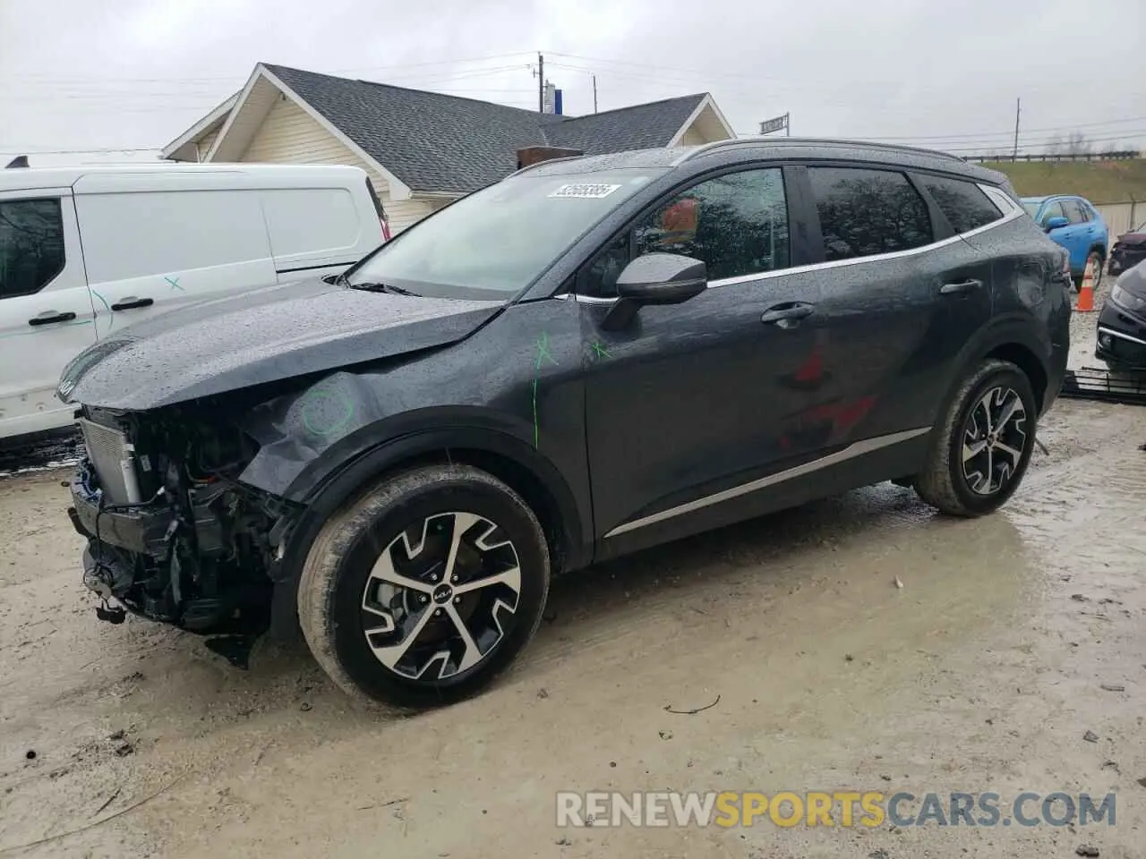 1 Photograph of a damaged car 5XYK3CAF4PG134597 KIA SPORTAGE 2023