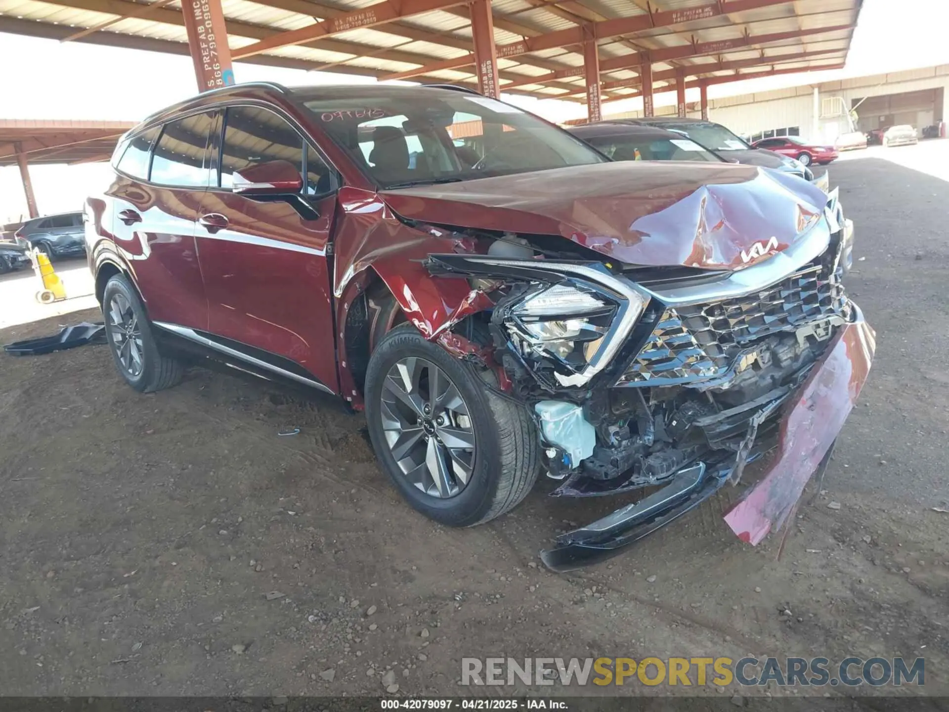 1 Photograph of a damaged car 5XYK43AF2PG079645 KIA SPORTAGE 2023