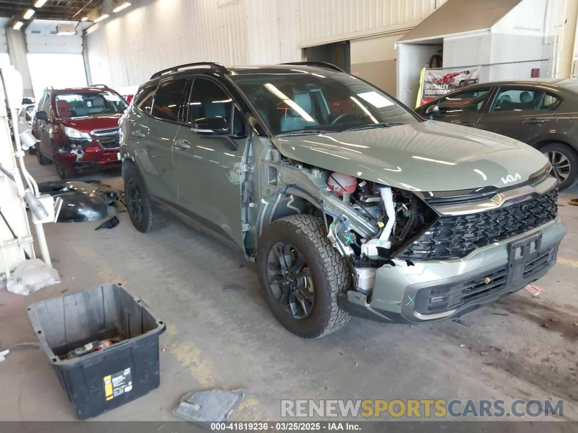 1 Photograph of a damaged car 5XYK7CAF0PG138196 KIA SPORTAGE 2023