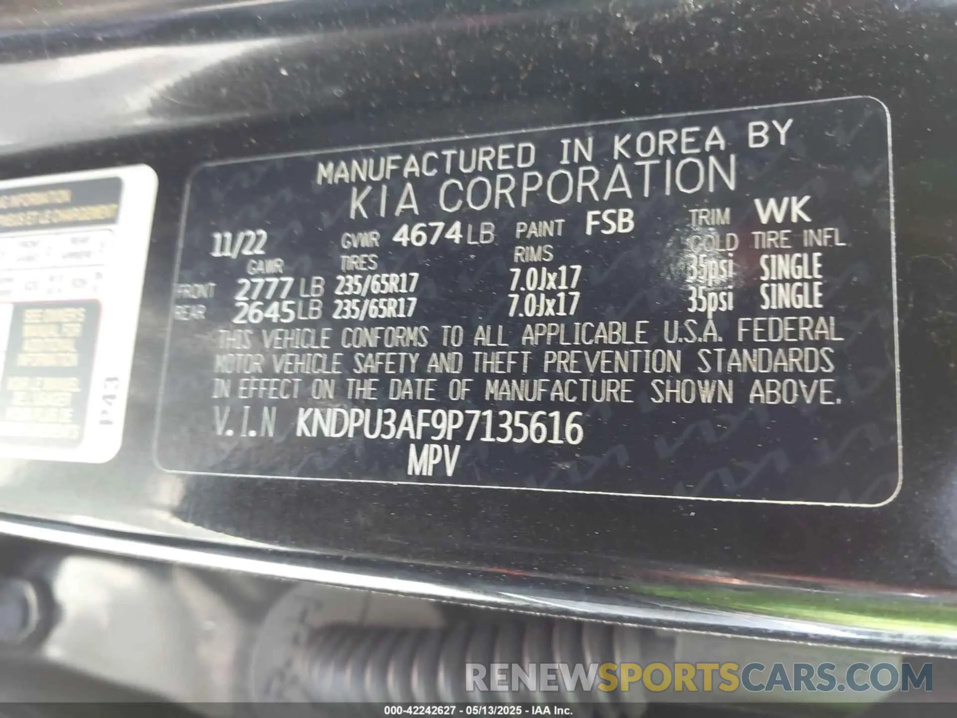 9 Photograph of a damaged car KNDPU3AF9P7135616 KIA SPORTAGE 2023