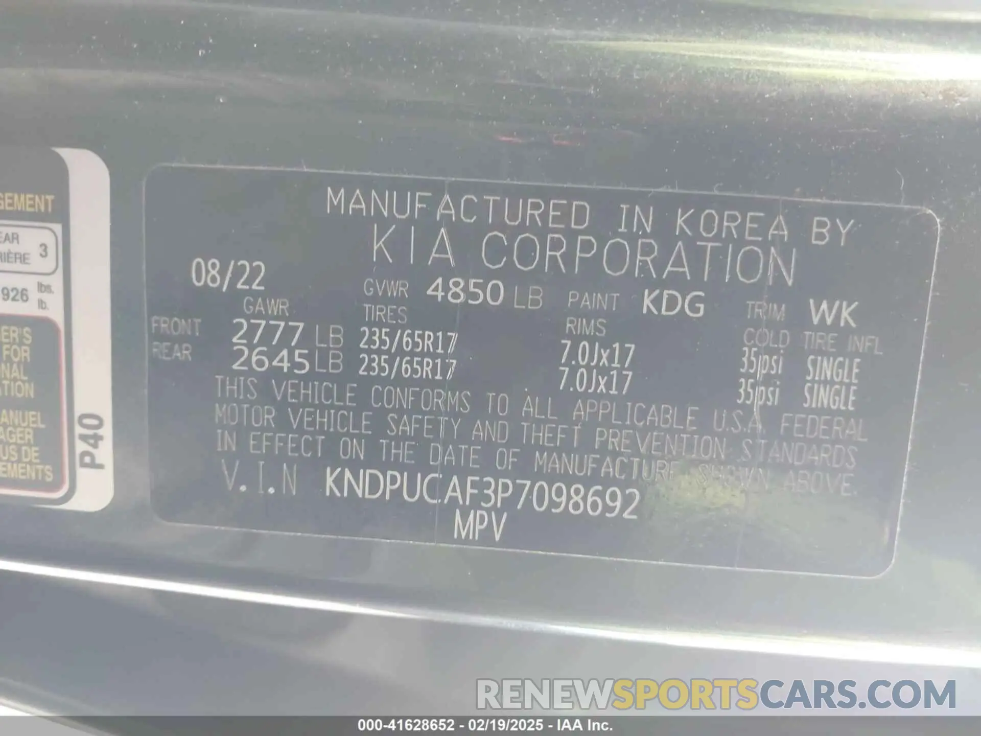 9 Photograph of a damaged car KNDPUCAF3P7098692 KIA SPORTAGE 2023