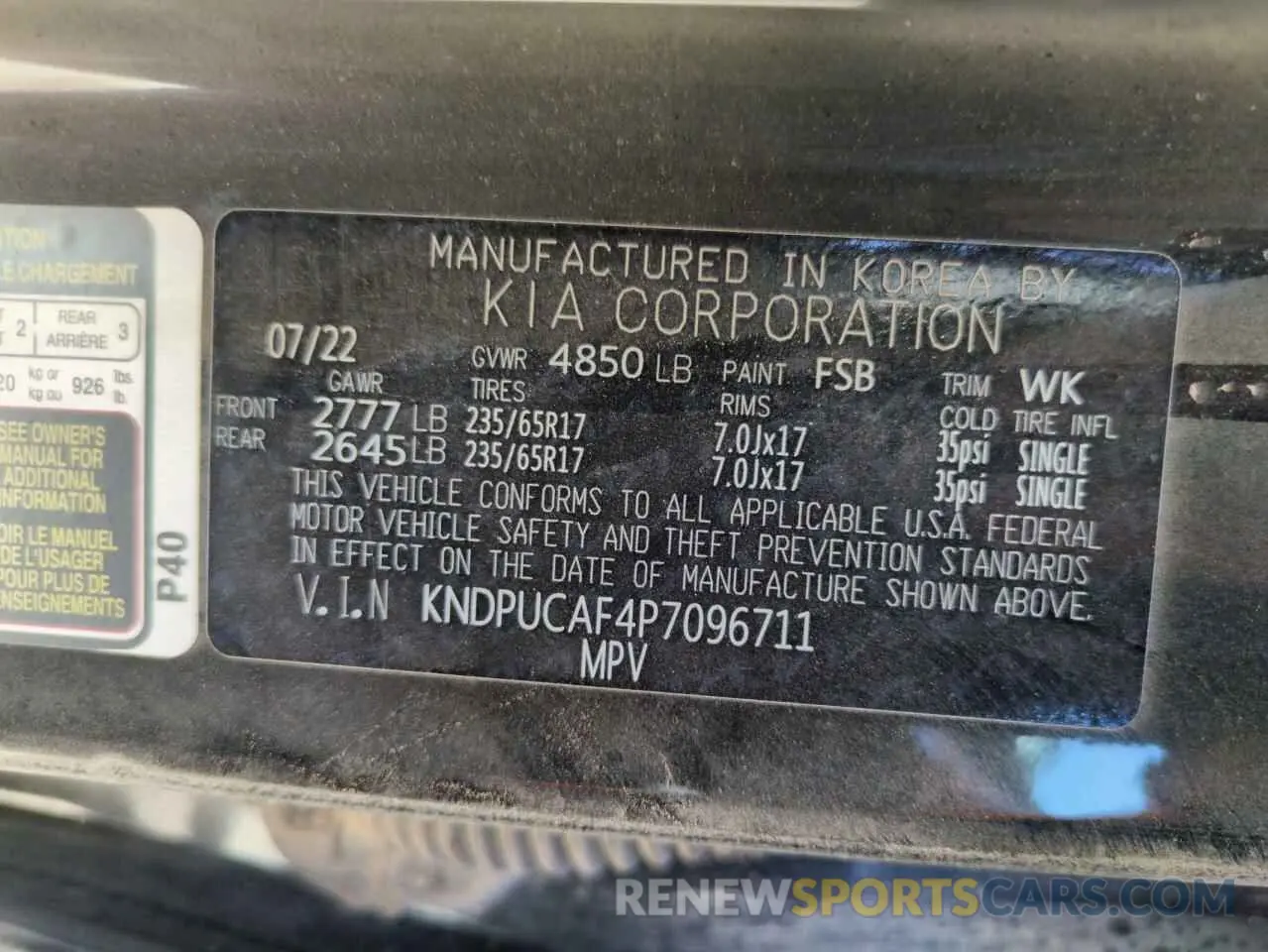 14 Photograph of a damaged car KNDPUCAF4P7096711 KIA SPORTAGE 2023