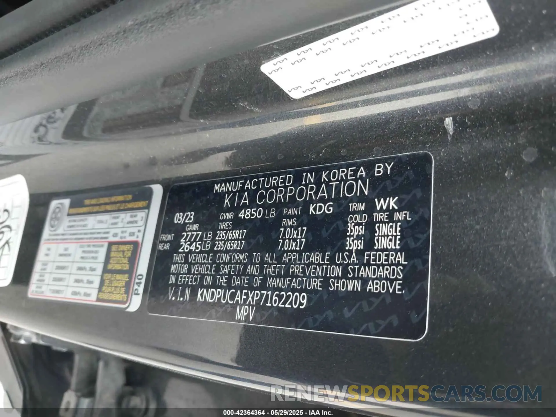 9 Photograph of a damaged car KNDPUCAFXP7162209 KIA SPORTAGE 2023