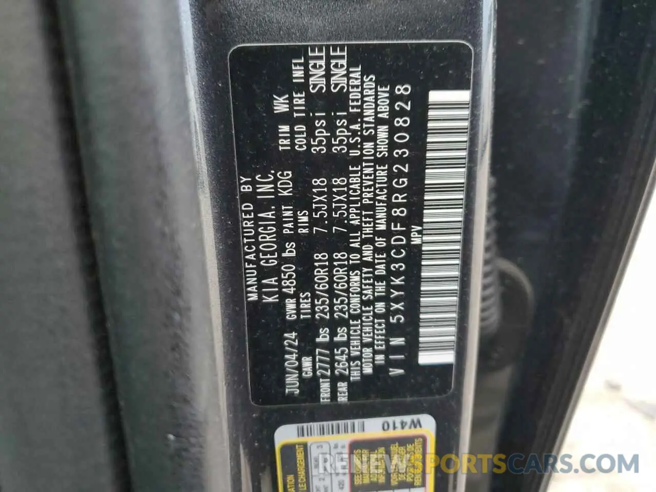 15 Photograph of a damaged car 5XYK3CDF8RG230828 KIA SPORTAGE 2024