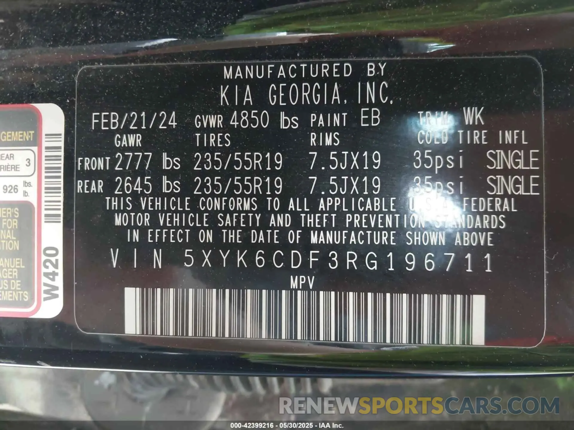 9 Photograph of a damaged car 5XYK6CDF3RG196711 KIA SPORTAGE 2024