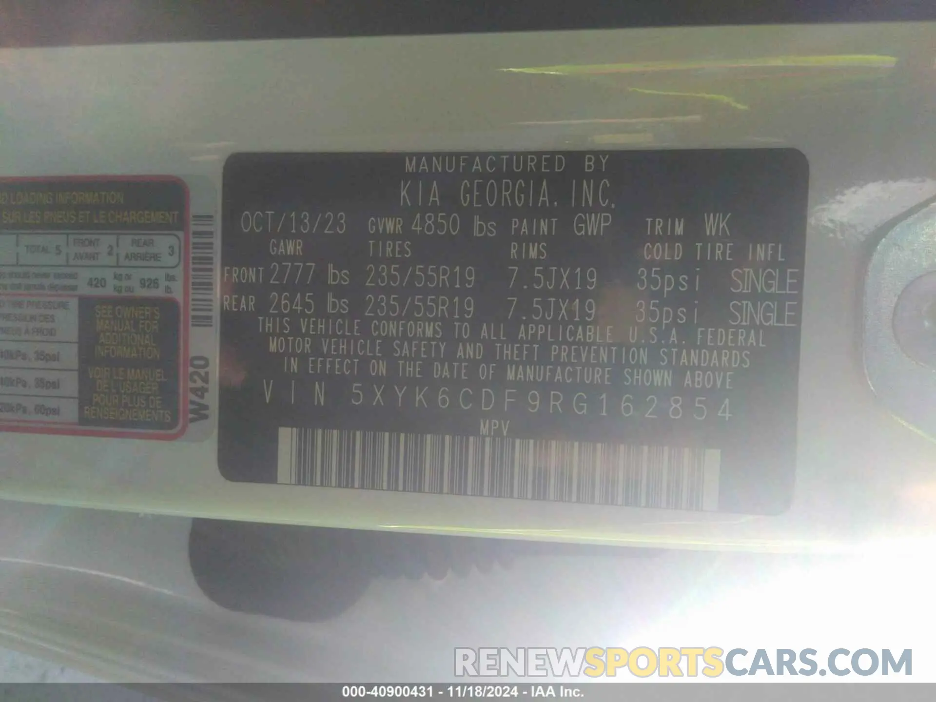 9 Photograph of a damaged car 5XYK6CDF9RG162854 KIA SPORTAGE 2024