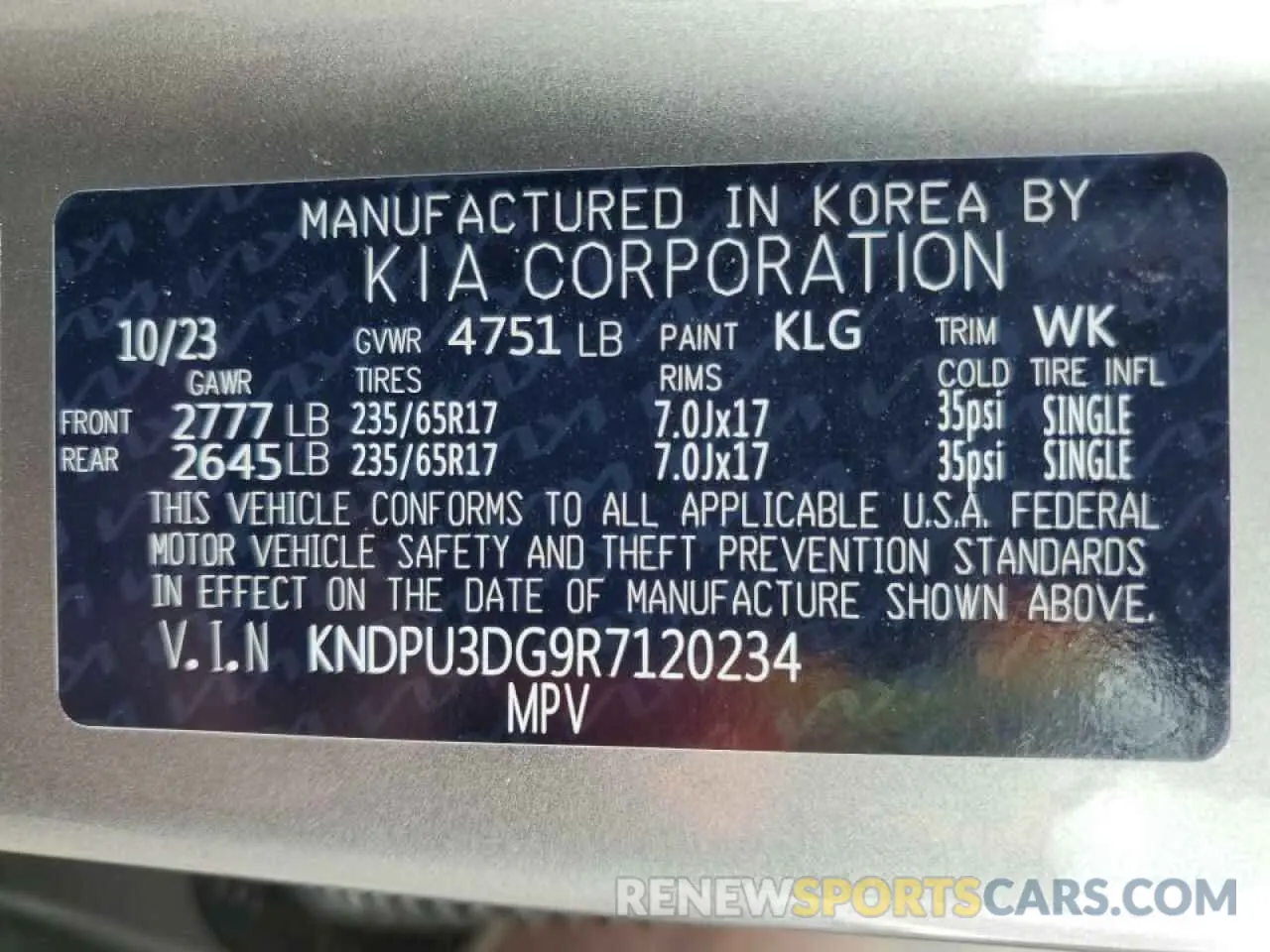 14 Photograph of a damaged car KNDPU3DG9R7120234 KIA SPORTAGE 2024