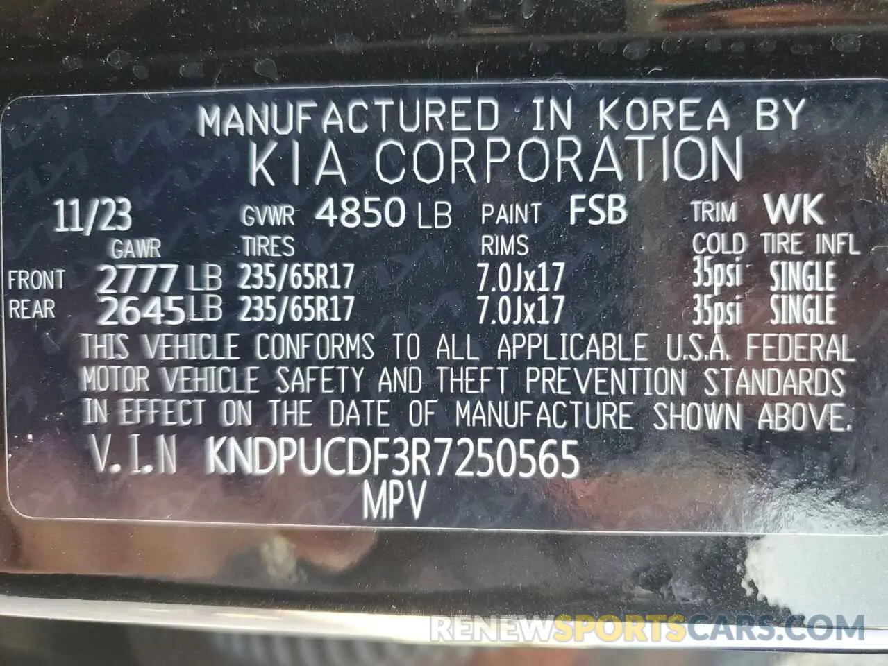 13 Photograph of a damaged car KNDPUCDF3R7250565 KIA SPORTAGE 2024