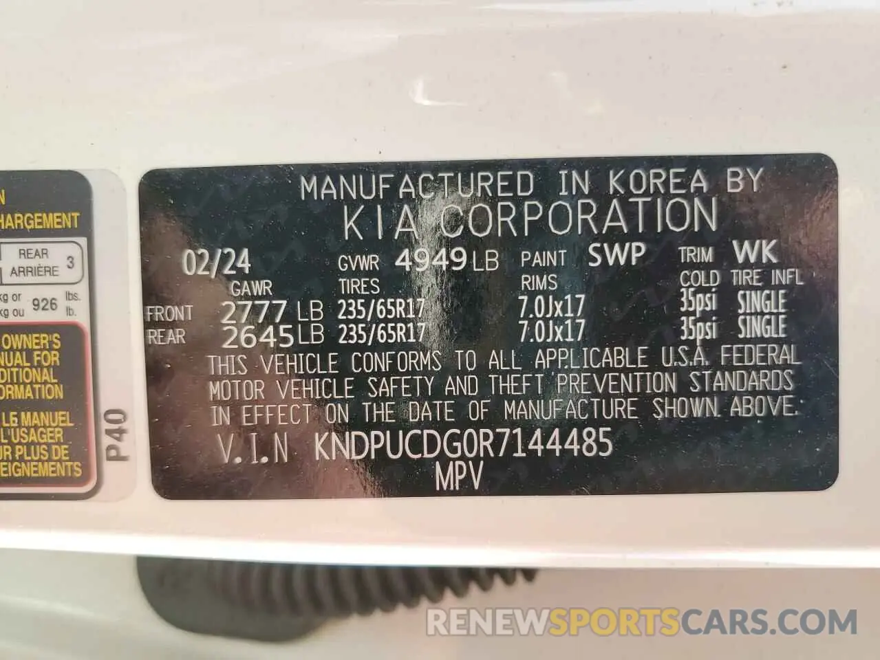 15 Photograph of a damaged car KNDPUCDG0R7144485 KIA SPORTAGE 2024