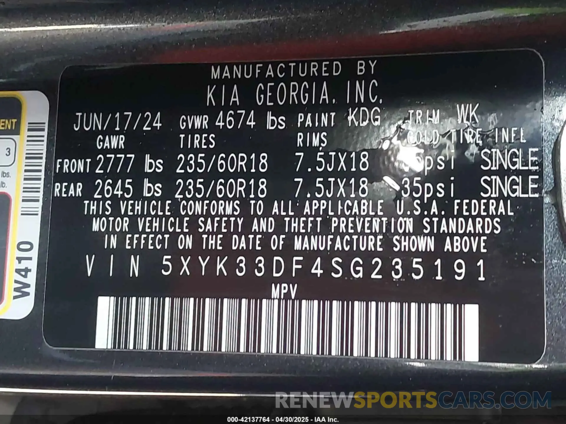 9 Photograph of a damaged car 5XYK33DF4SG235191 KIA SPORTAGE 2025