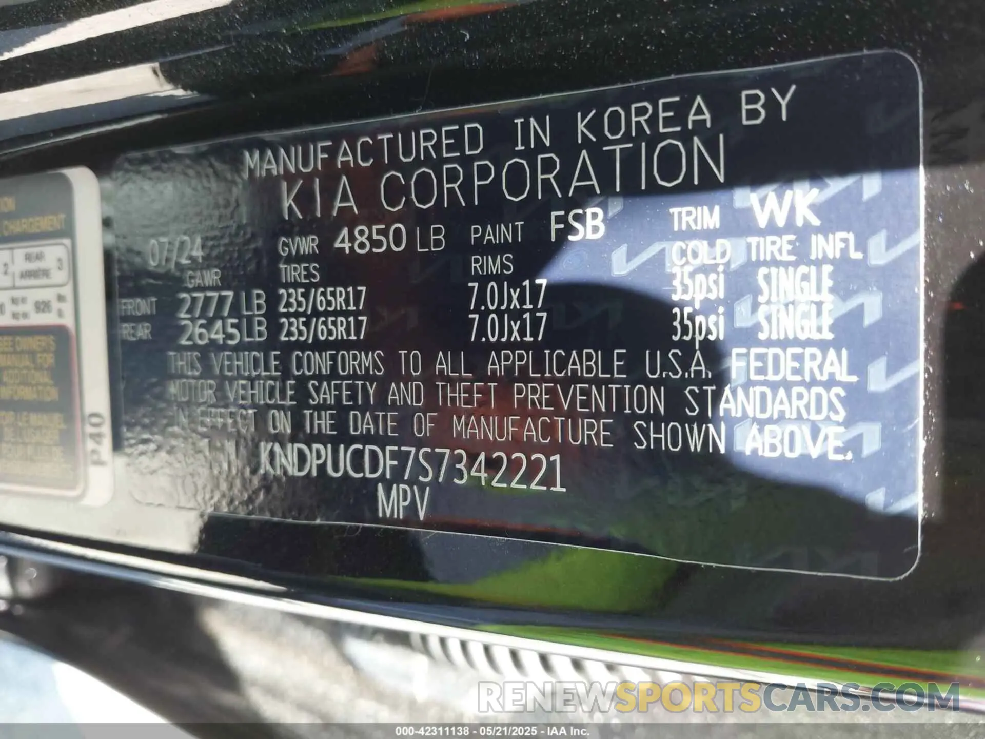 9 Photograph of a damaged car KNDPUCDF7S7342221 KIA SPORTAGE 2025