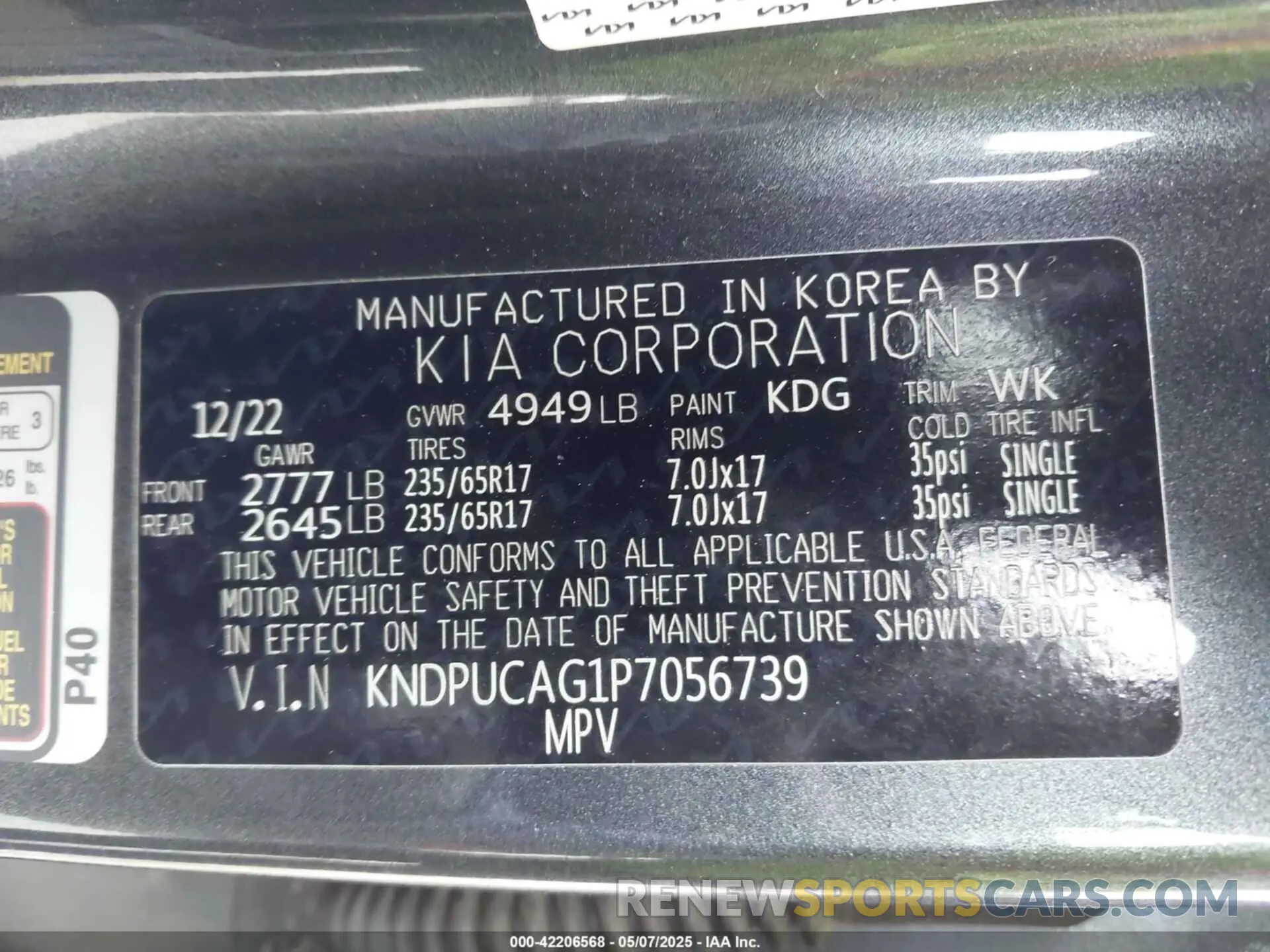 9 Photograph of a damaged car KNDPUCAG1P7056739 KIA SPORTAGE HYBRID 2023
