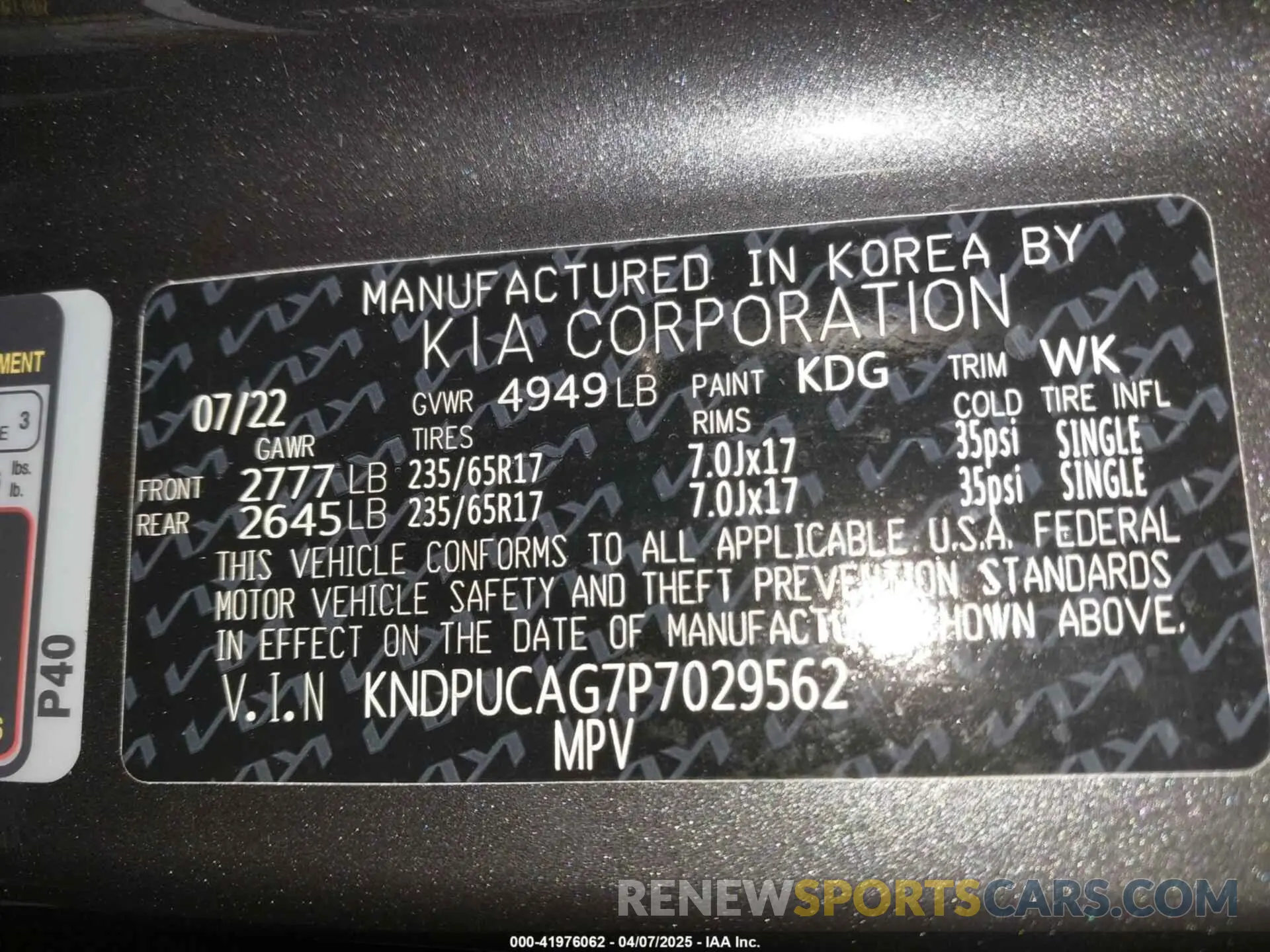 9 Photograph of a damaged car KNDPUCAG7P7029562 KIA SPORTAGE HYBRID 2023