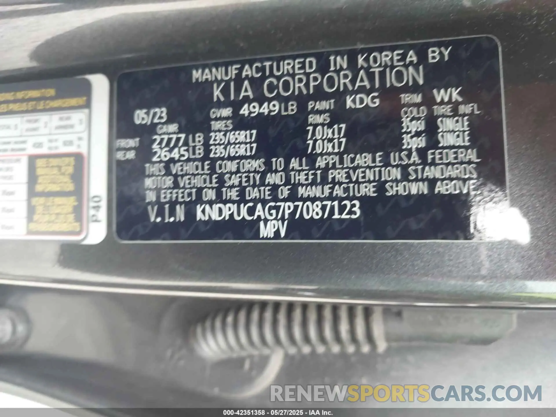 9 Photograph of a damaged car KNDPUCAG7P7087123 KIA SPORTAGE HYBRID 2023