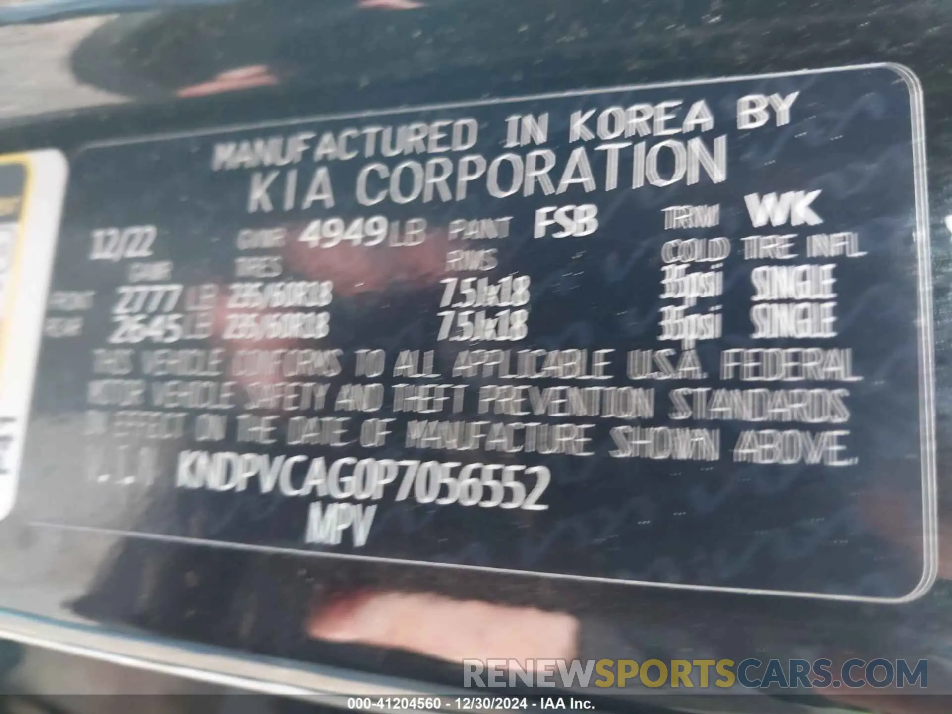 9 Photograph of a damaged car KNDPVCAG0P7056552 KIA SPORTAGE HYBRID 2023