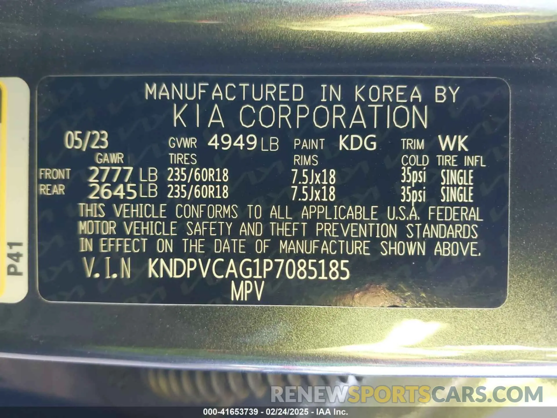 9 Photograph of a damaged car KNDPVCAG1P7085185 KIA SPORTAGE HYBRID 2023